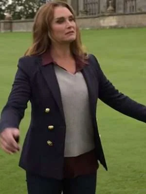A Castle for Christmas Sophie Brown Blue Blazer