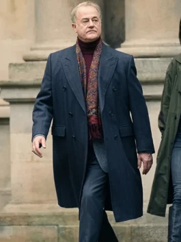 Owen Teale A Discovery Of Witches Double-Breasted Black Trench Coat