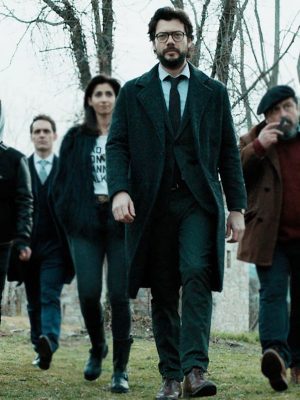 Alternative view of Álvaro Mort Money Heist El Profesor Coat