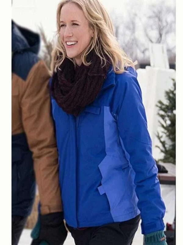 Amazing Winter Romance Jessy Schram Blue Jacket