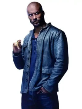 American Gods Shadow Moon Leather Jacket front