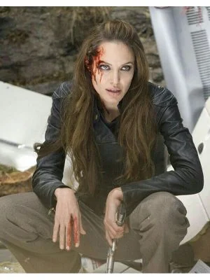 Alternative view of Eternals Angelina Jolie Leather Jacket