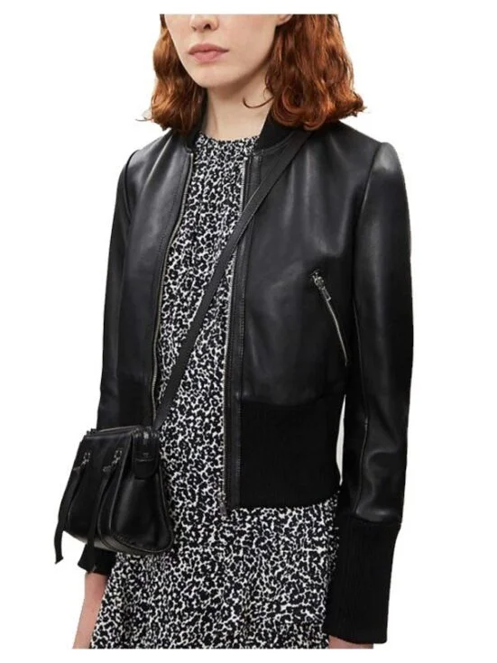 Arrow Katie Cassidy Bomber Leather Jacket