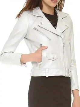 Arrow Sliver Willa Holland Leather Jacket (back)