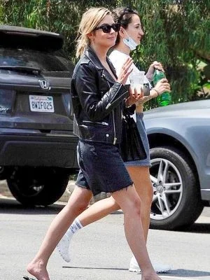 Alternative view of Ashley Benson Leather Jacket For Women