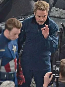 Avengers Endgame Tony Stark Blue Jacket