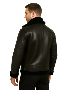 Men’s B-3 Shearling Leather Bomber Jacket