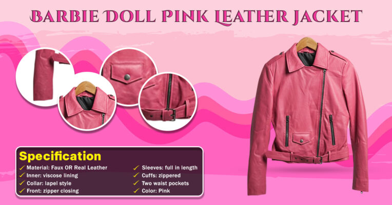 Barbie Doll Pink Leather Jacket