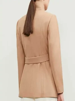 Batwoman Kara Danvers Tan Wrap Coat back pose