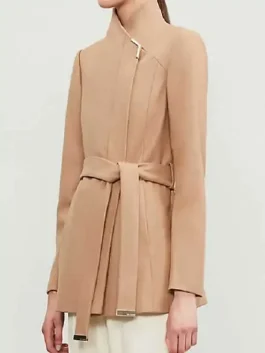 Batwoman Kara Danvers Tan Wrap Coat side