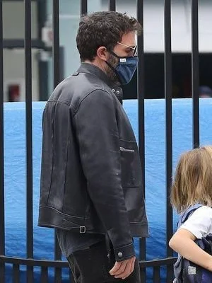Alternative view of Ben Affleck Biker Leather Jacket