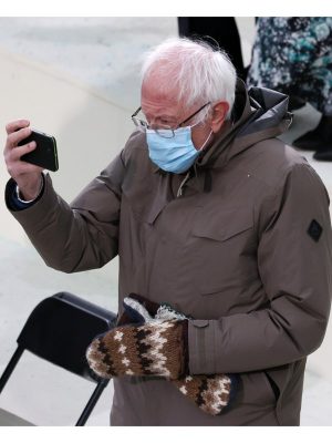Alternative view of Bernie Sanders Brown Jacket With Hood