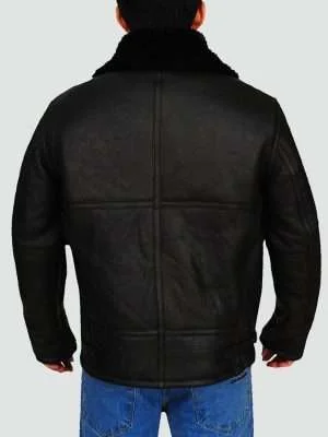 Alternative view of Men Sheepskin Bomber Leather Jacket