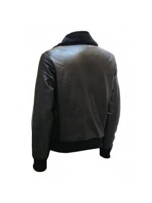 Alternative view of Black Brad Pitt Leather Jacket For Men
