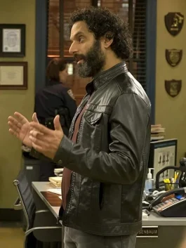 Brooklyn Nine-Nine Adrian Pimento Black Leather Jacket pose