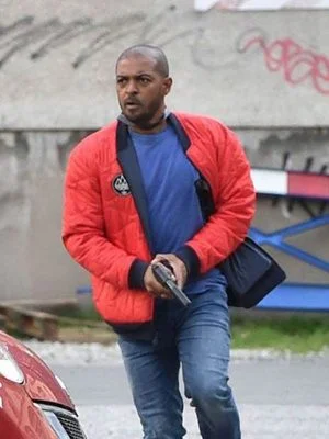 Alternative view of Bulletproof Aaron Bishop Red Bomber Jacket
