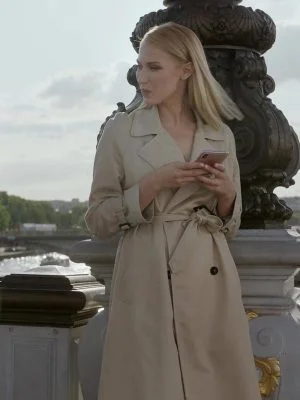 Alternative view of Emily In Paris Camille Razat Cotton Coat