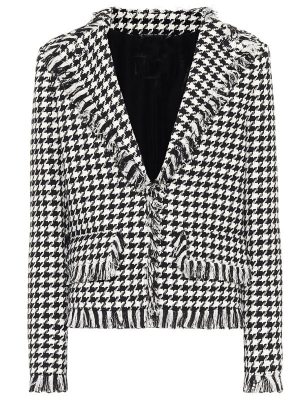 Candiace Dillard Tweed Houndstooth Jacket