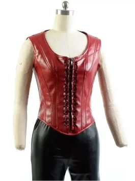 Captain America Civil War Wanda Maximoff Red Coat back pose