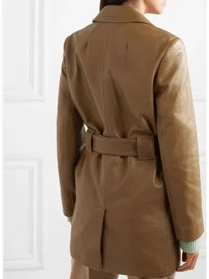 Alternative view of The Flight Attendant Cassie Bowden Leather Coat