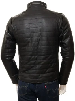 Casual Wear Mens Quilted Leather Jacket