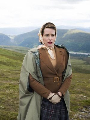 The Crown Claire Foy Brown Coat