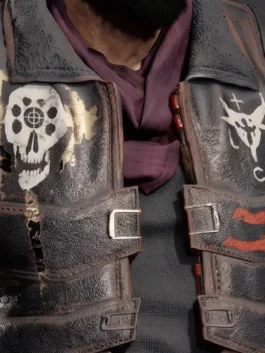 Premium real leather Cyberpunk 2077 Simon Randall Jacket featuring a classic shirt style collar design.