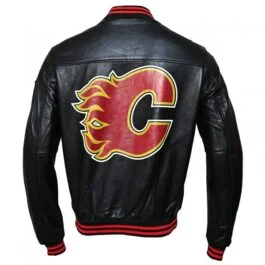 Alternative view of Men's Black Bomber Leather Jacket