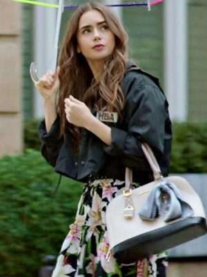 Alternative view of Emily In Paris Lily Collins HBA Logo Cropped Jacket