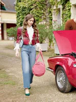 Emily In Paris Emily Cooper Red Cropped Jacket