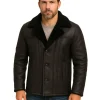Men Furcliff Double Face Leather Shearling Coat