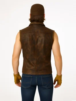 Gil Descendants 2 Dylan Playfair Brown Leather Vest