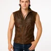 Gil Descendants 2 Dylan Playfair Brown Leather Vest