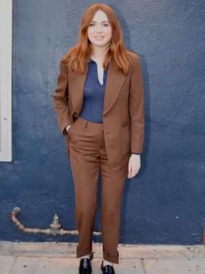Gunpowder Milkshake Karen Gillan Brown Coat