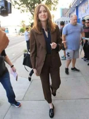 Alternative view of Gunpowder Milkshake Karen Gillan Brown Coat