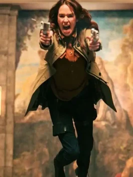 Gunpowder Milkshake Lena Headey Coat