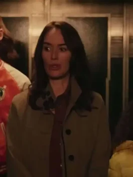 Gunpowder Milkshake Lena Headey Coat front