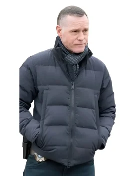 Hank Voight Chicago P.D. S07 Jason Beghe Black Puffer Jacket