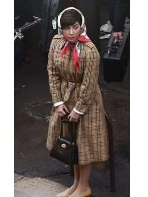 Alternative view of House Of Gucci Patrizia Reggiani Checked Coat
