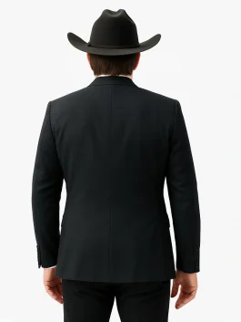 Yellowstone John Dutton Suit and Cowboy Hat – Back View Look