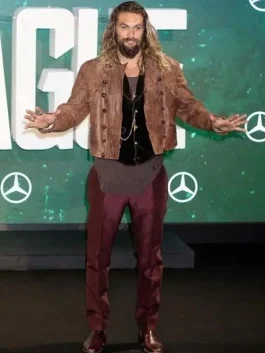 Justice League Aquaman Distressed Jacket men