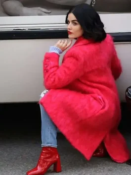 Katy Keene Lucy Hale Red Wool Coat