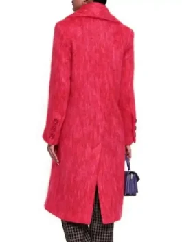 Katy Keene Lucy Hale Red Wool Coat back