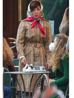 House Of Gucci Patrizia Reggiani Checked Coat