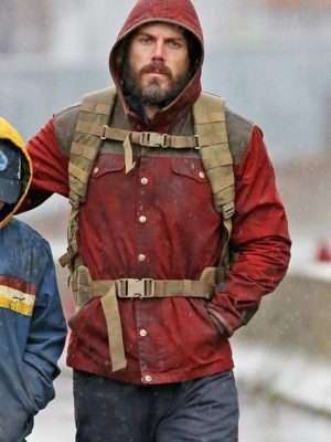 Alternative view of Light of My Life Casey Affleck Red Jacket