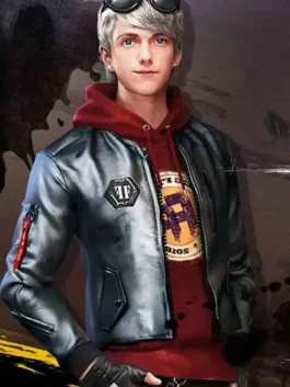 Maxim Garena Free Fire Silver Jacket front