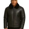 Men’s Black B3 Real Shearling Sheepskin Leather Jacket