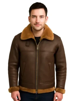 Men Brown RAF Pilot Jacket