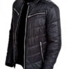 Men Cordura Black Bomber Jacket