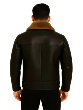 Men Traditional Shearling Leather Jacket